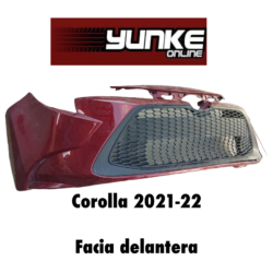 Facia delantera corolla 2022 con parrilla